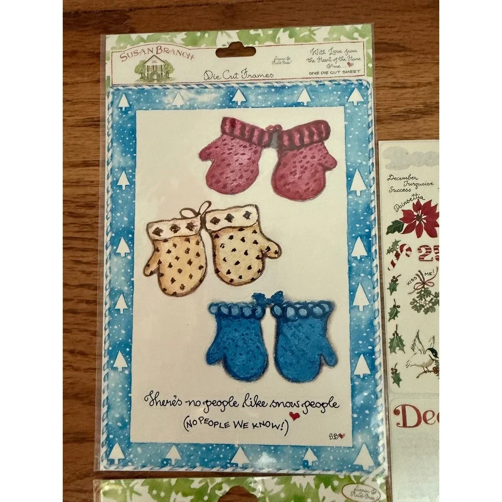 Susan Branch Scrapbook Sticker Lot Winter Holiday Baby Die Cut Sheets Acid Free